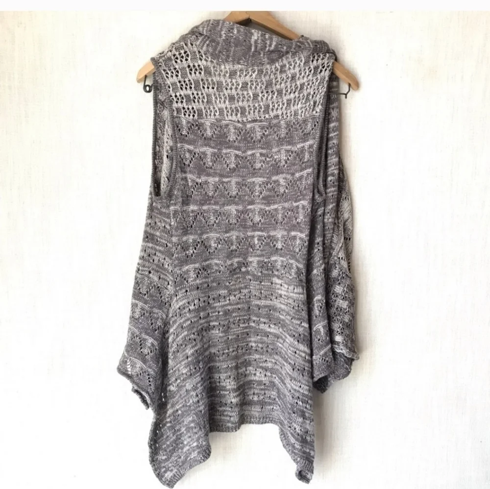 Anthropologie MOTH open cardigan sweater sleeveless gray size XS S MOTH